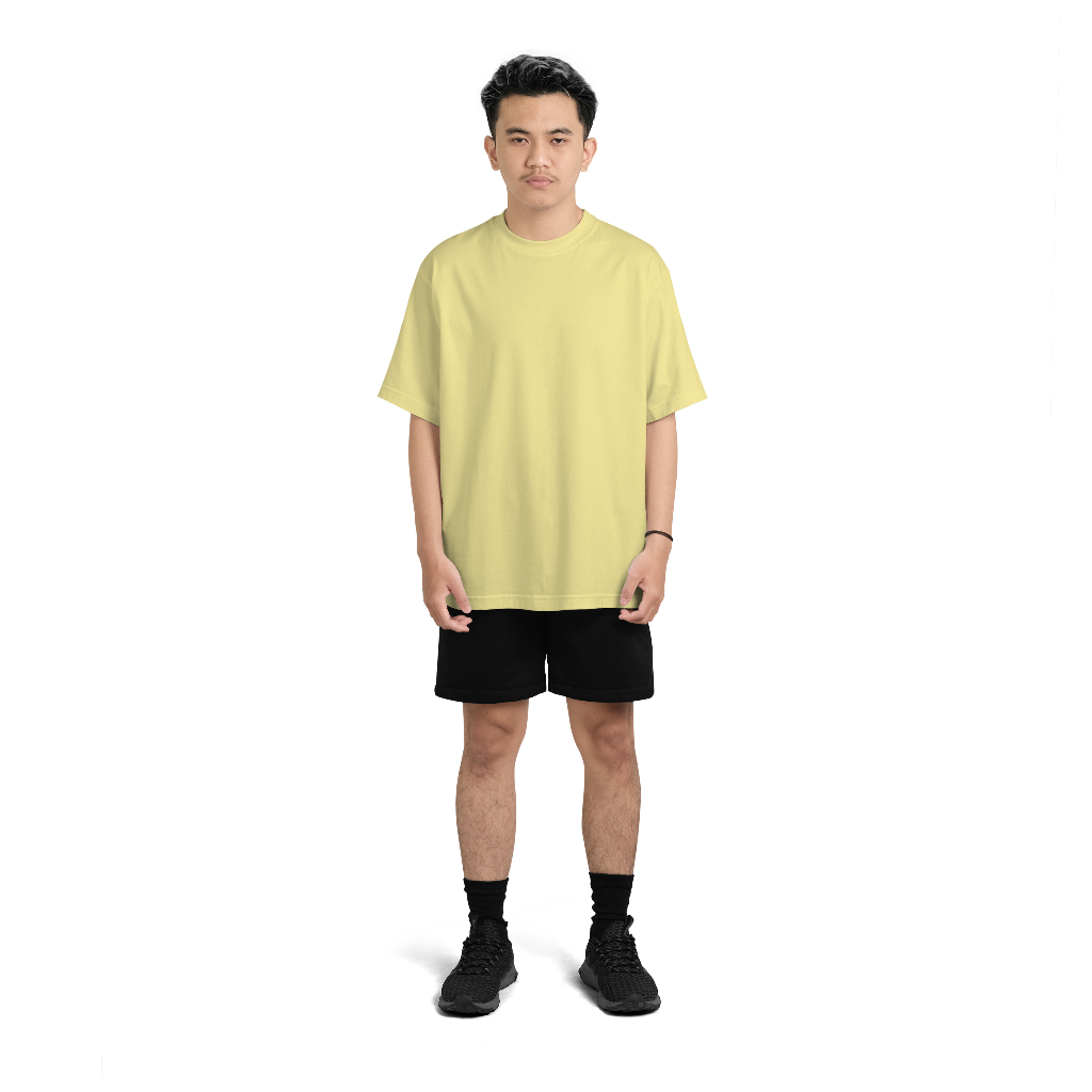 Kaos Polos Oversize 100% High Quality Cotton Lemon | Oversized Basic T - Shirt Premium Quality Kunin