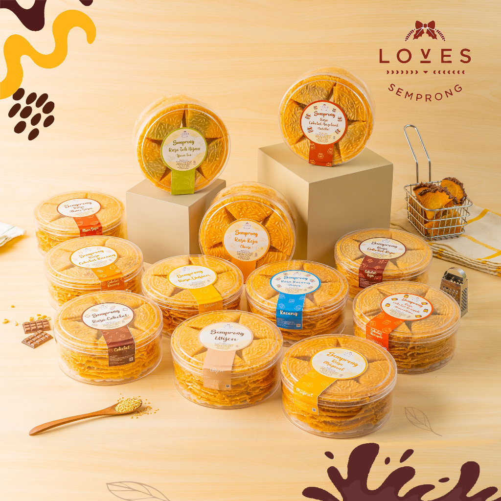 

LOVES SEMPRONG — Kue Kering Loves Semprong Kekinian Lipat Isi — Aneka Varian Rasa