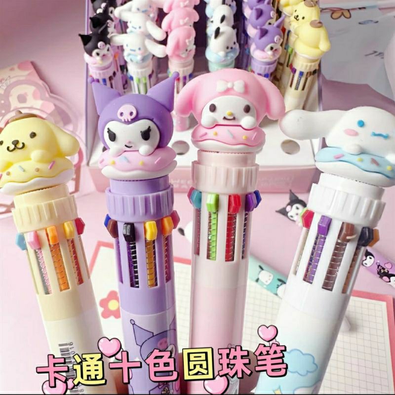 

Pulpen Sanrio Warna Warni Pulpen Cetek Kuromi Cinnamoroll Melody