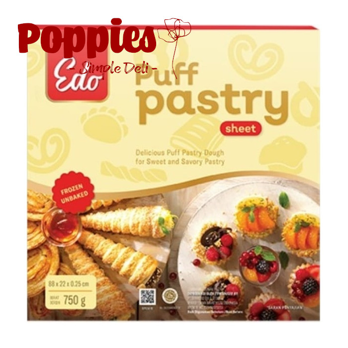 

EDO Puff Pastry Sheet 750gr - Pain au Chocolate & Cinnamon Roll dough