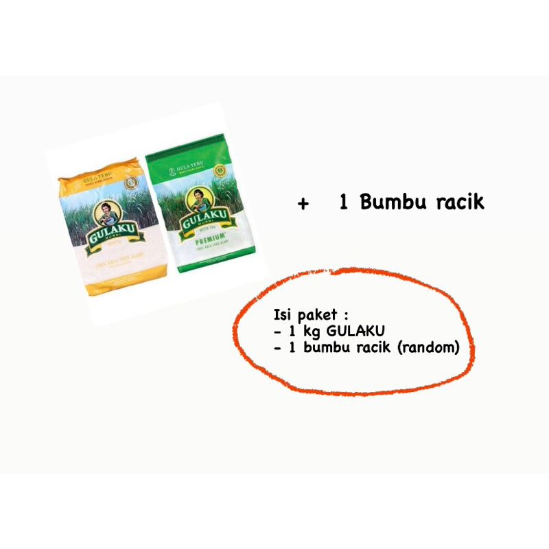 

paket bundling 1kg GULAKU + 1 bumbu racik