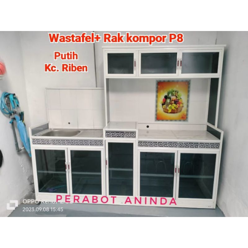 RAK MEJA KOMPOR + WASTAFEL PINTU 8 - HANYA SEMARANG & SEKITARNYA