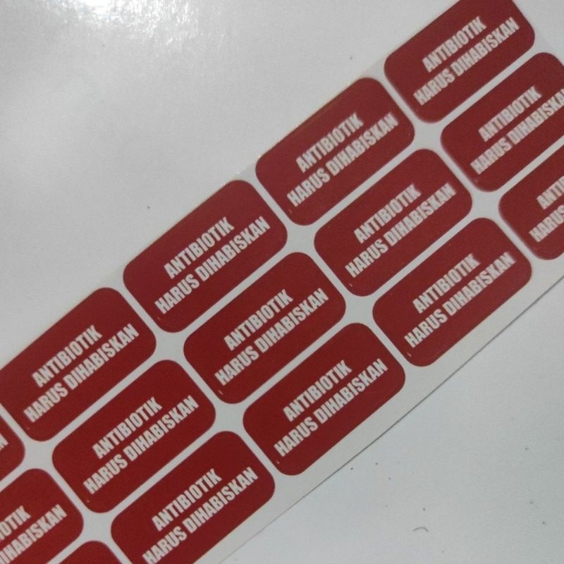 

Stiker Label Antibiotik Harus Dihabiskan