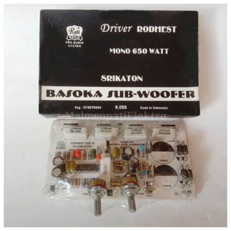 Kit Driver Basoka Subwoofer Amplifier 650 watt Rell Radja Srikaton
