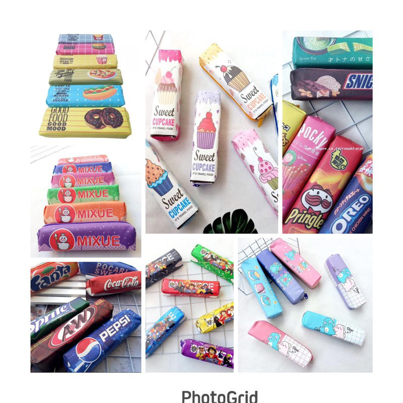 

Souvenir ulang tahun kotak pensil/alat tulis motif karakter one piece/batman/spiderman/astronot/zoo karakter