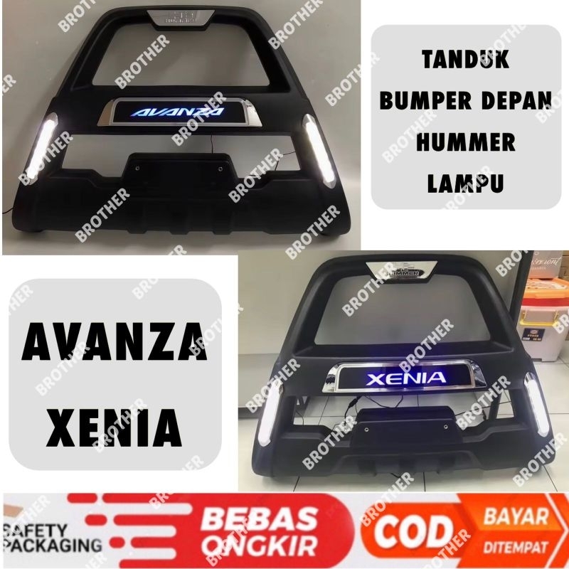 Tanduk Bumper Depan Avanza Xenia Old Lama 2005 2012 2015 2021 2023 2025 2026 UP Hummer Lampu - LED