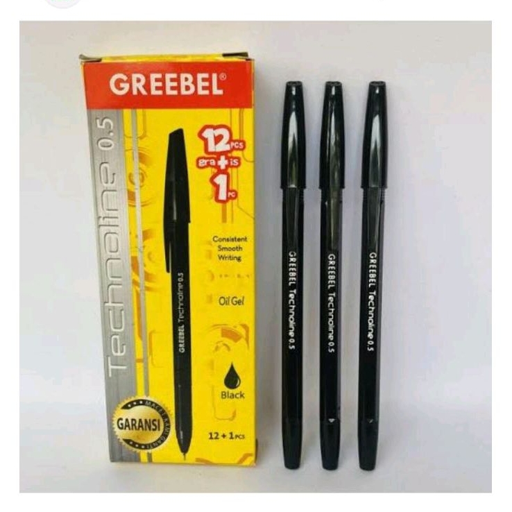 

Pulpen Greebel 0.5mm(12pcs + gratis 1pcs)