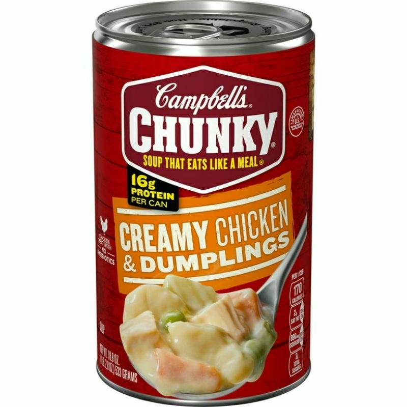 

CAMPBELL'S Chunky Creamy Chicken & Dumplings Soup 533g
