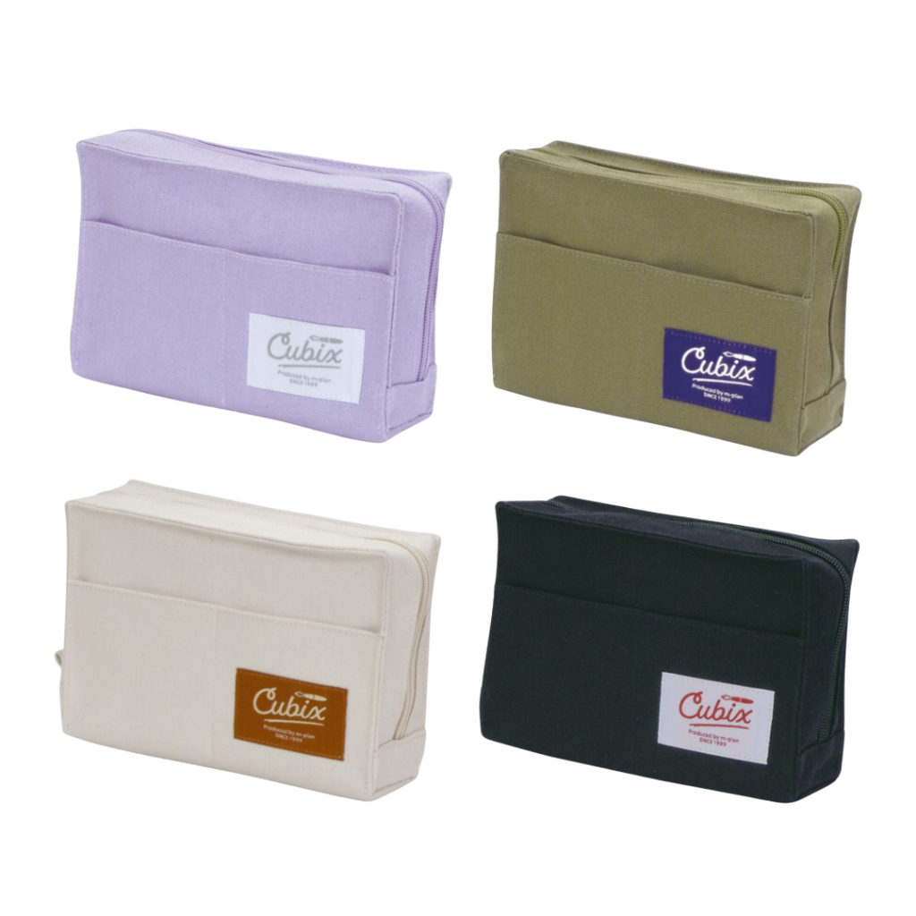 

M-Plan Cubix Pencil Case Canvas Large Kotak Pensil Kanvas Storage Pouch