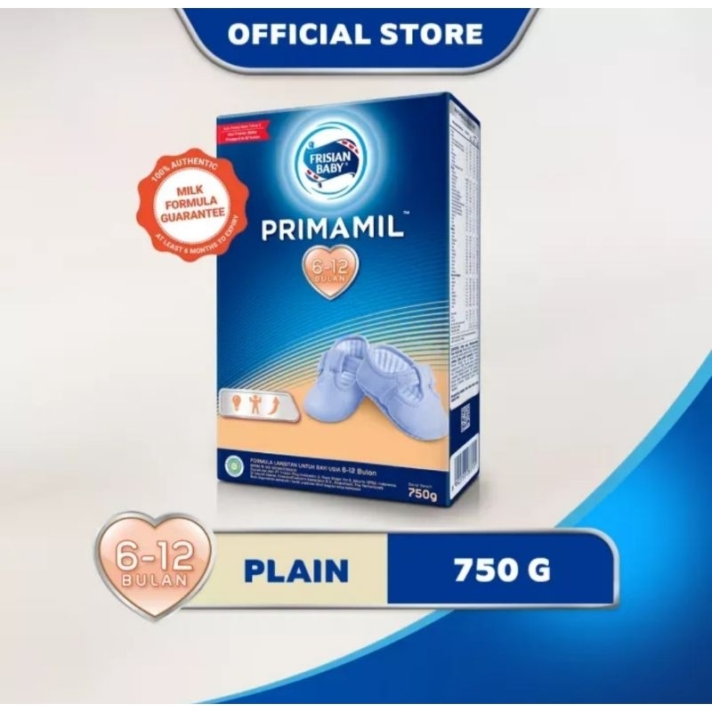 FRISIAN FLAG BABY Primamil 6-12 - Plain - 750gr - Susu Formula (6-12bulan)