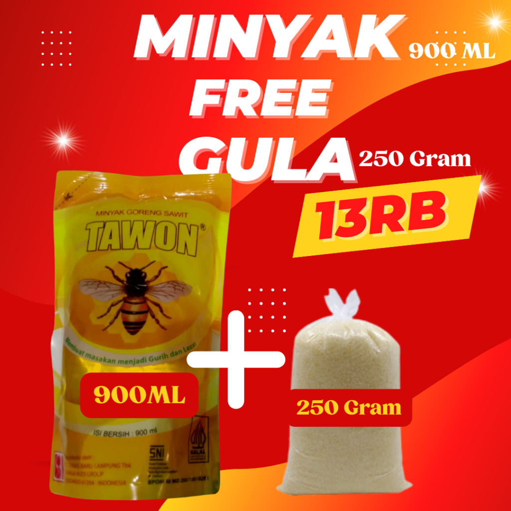 

Minyak Goreng 900 ml Free Gula 250 gram