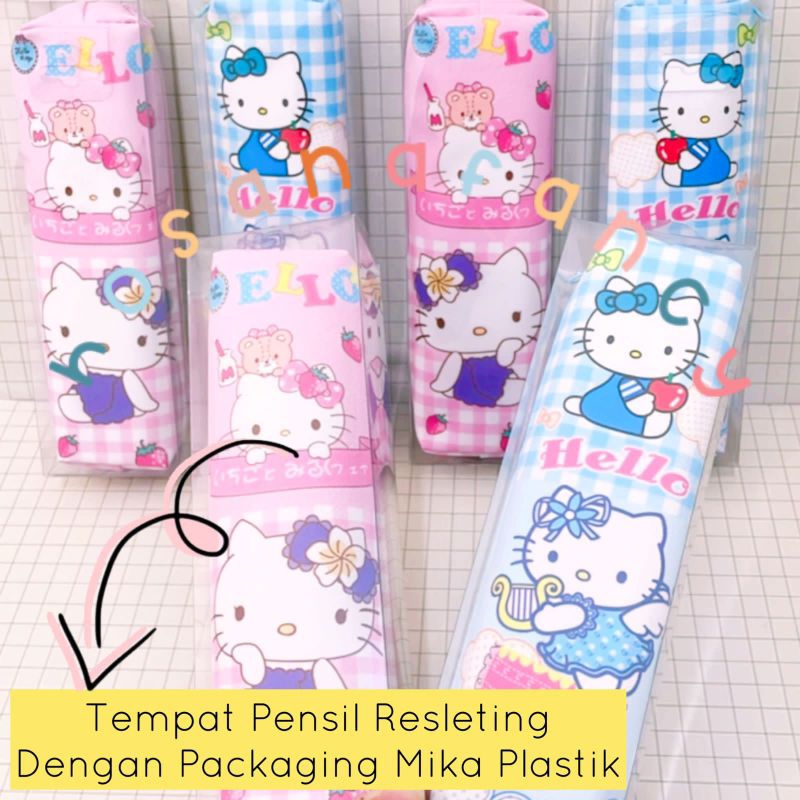 

Pencil Case/Tempat Pensil Resleting Princess Hello Kitty Kotak Pensil - - AY10