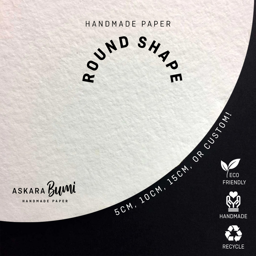 

Kertas Daur Ulang // Handmade // Ramah Lingkungan // eco friendly // Round Shape