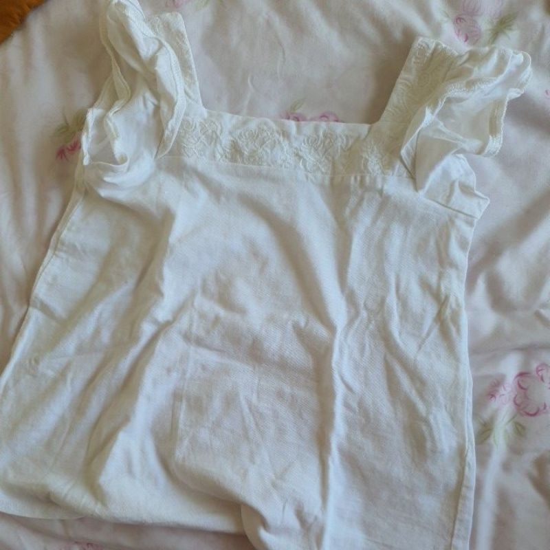 preloved blouse zara kids girl anak perempuan kaos second thrift white polos bordir