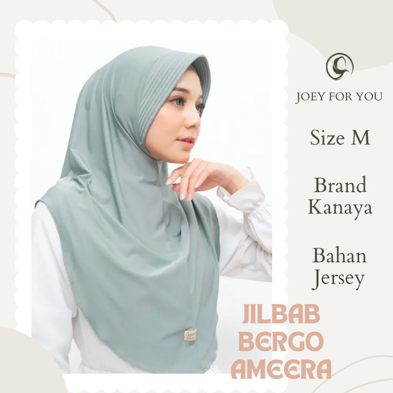 Jilbab Bergo Ameera Instan Jersey