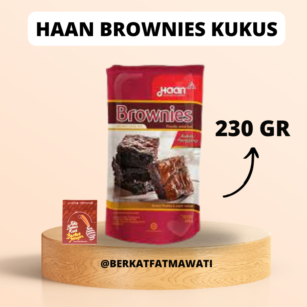 

HAAN BROWNIES POUCH 230 GR / TEPUNG PREMIX BROWNIES