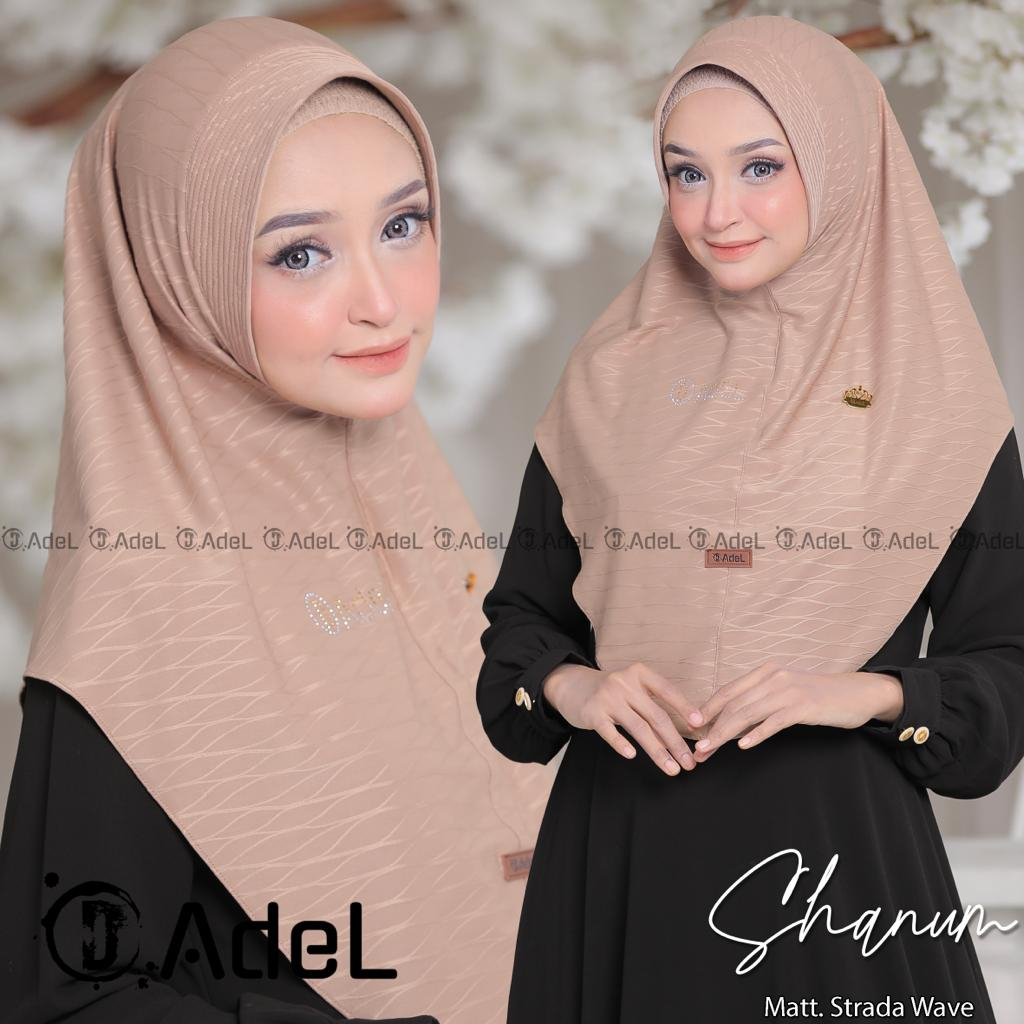 SHANUM JILBAB INSTAN JERSEY STRADA WAVE PET BUSA TIPIS ANTEM ORI ADEL HIJAB