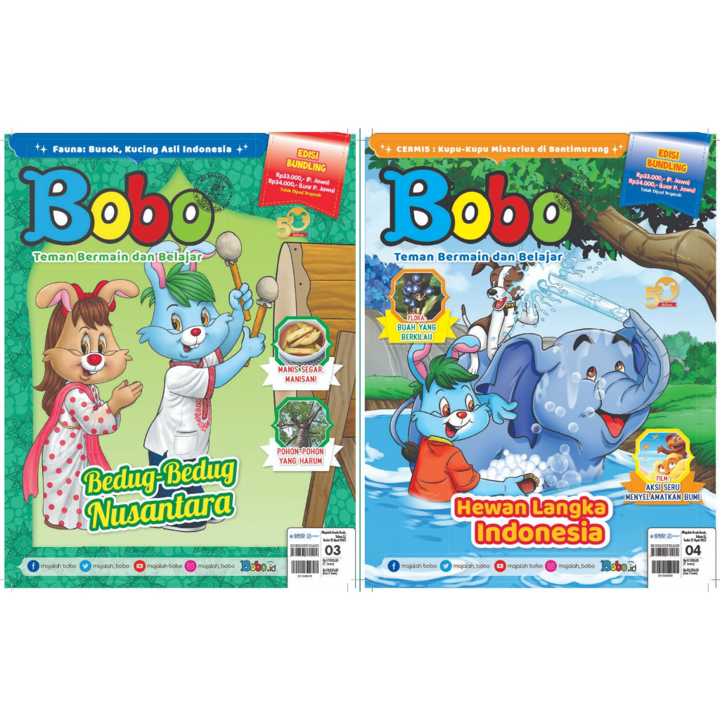 Majalah Bobo edisi April 2023 - No.03 & 04