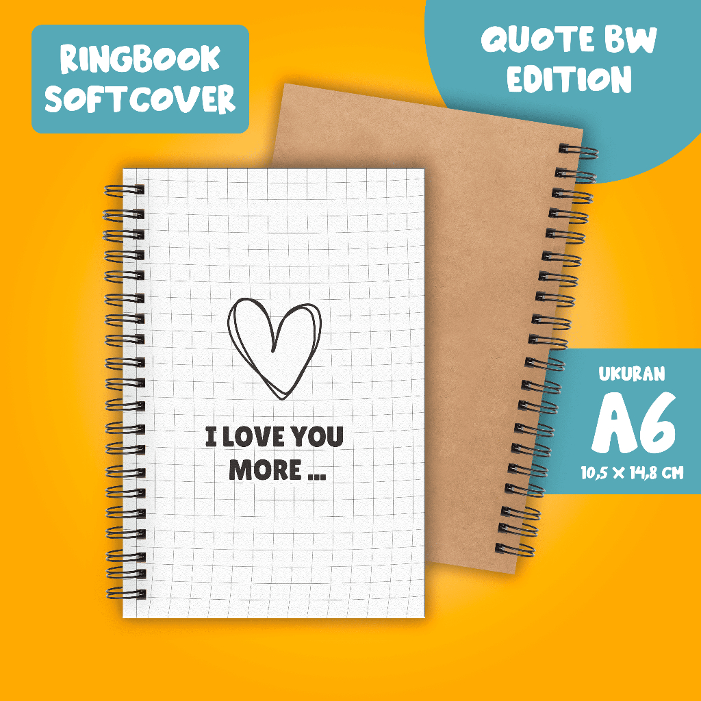 

(BELI 6 GRATIS 1)Buku Tulis Catatan buku notebook buku diary Notebook Ring Spiral A6 60 Lembar koleksi gambar quote Black and White part 1