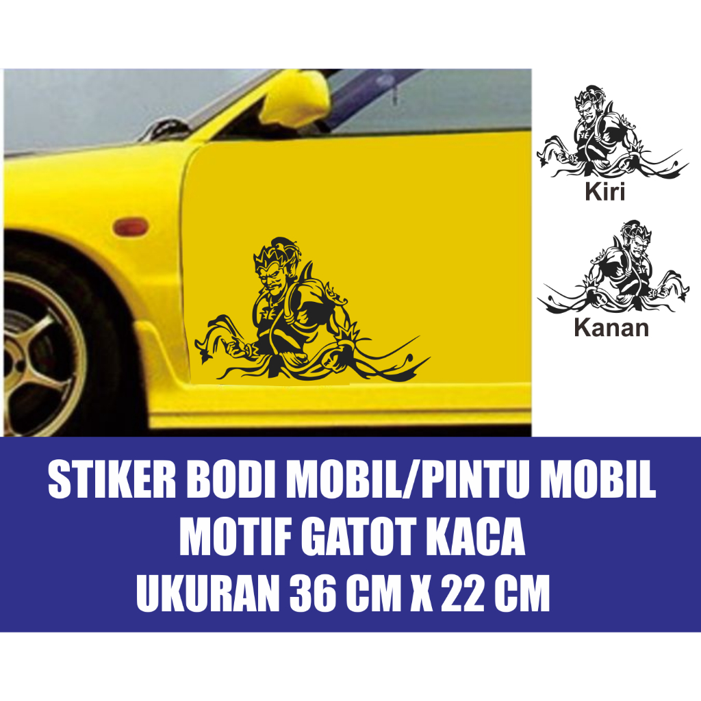 Cutting Stiker/Stiker Bodi Mobil/Pintu Mobil/Kap Mobil Wayang Gatot Kaca