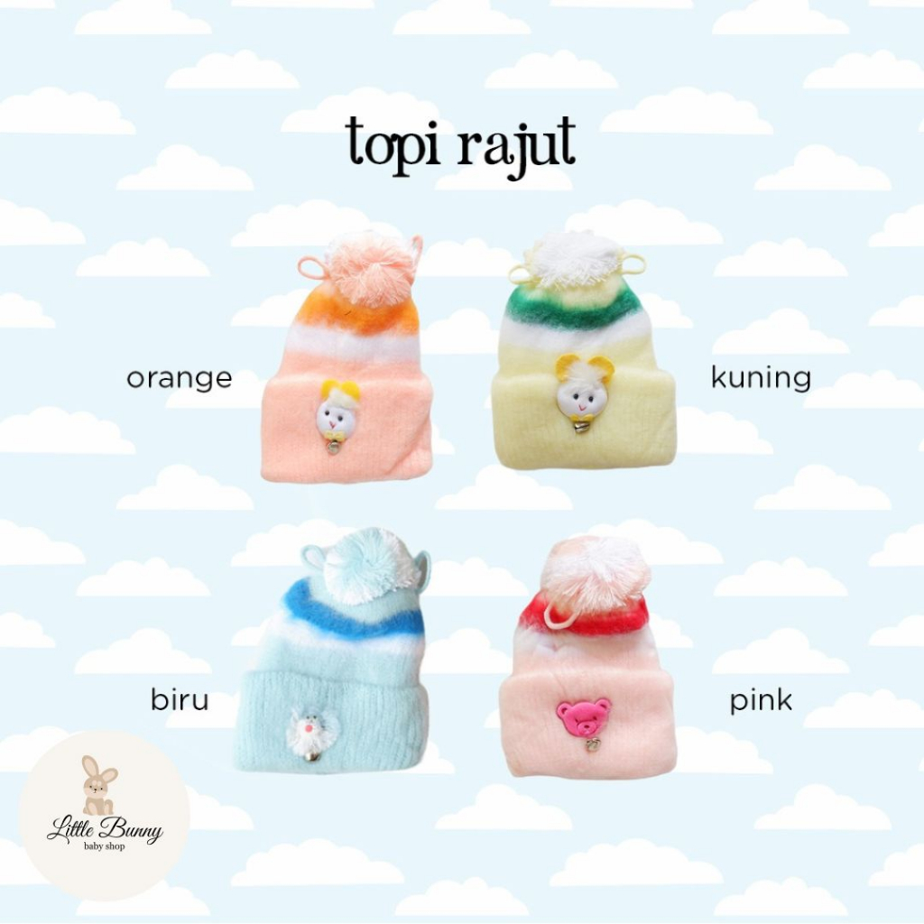 Topi Kain Bayi | Topi Kupluk Rajut Bayi Cewek Cowok