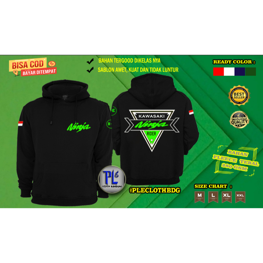 JAKET PRIA WANITA JAKET MOTOR JAKET NINJA R RR 150 JAKET BAGUS SWEATER NINJA R RR 150 KAWASAKI JAKET
