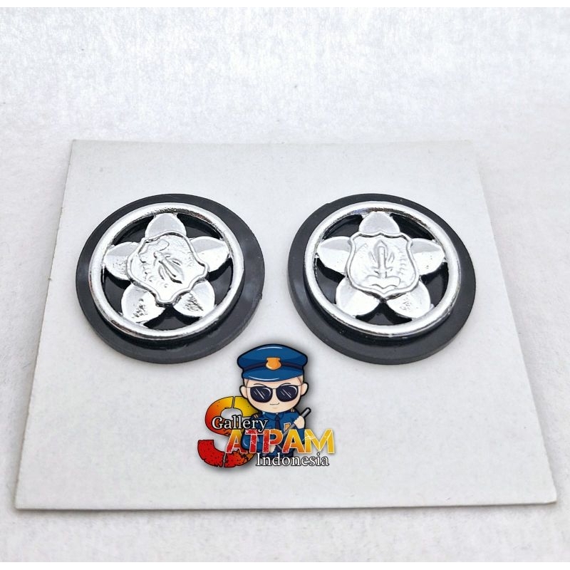 Pin Kerah Hologram Satpam Security