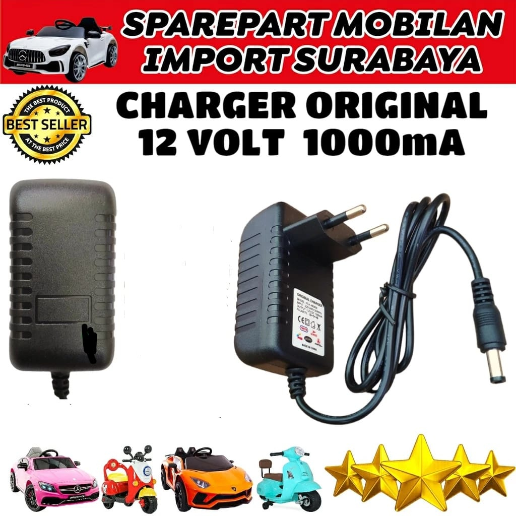 ORIGINAL TERMURAH COD ADAPTOR 12 VOLT CHARGER MOBIL MOBILAN AKI MOTOR MOTORAN ANAK CASSAN CAS AKI 12