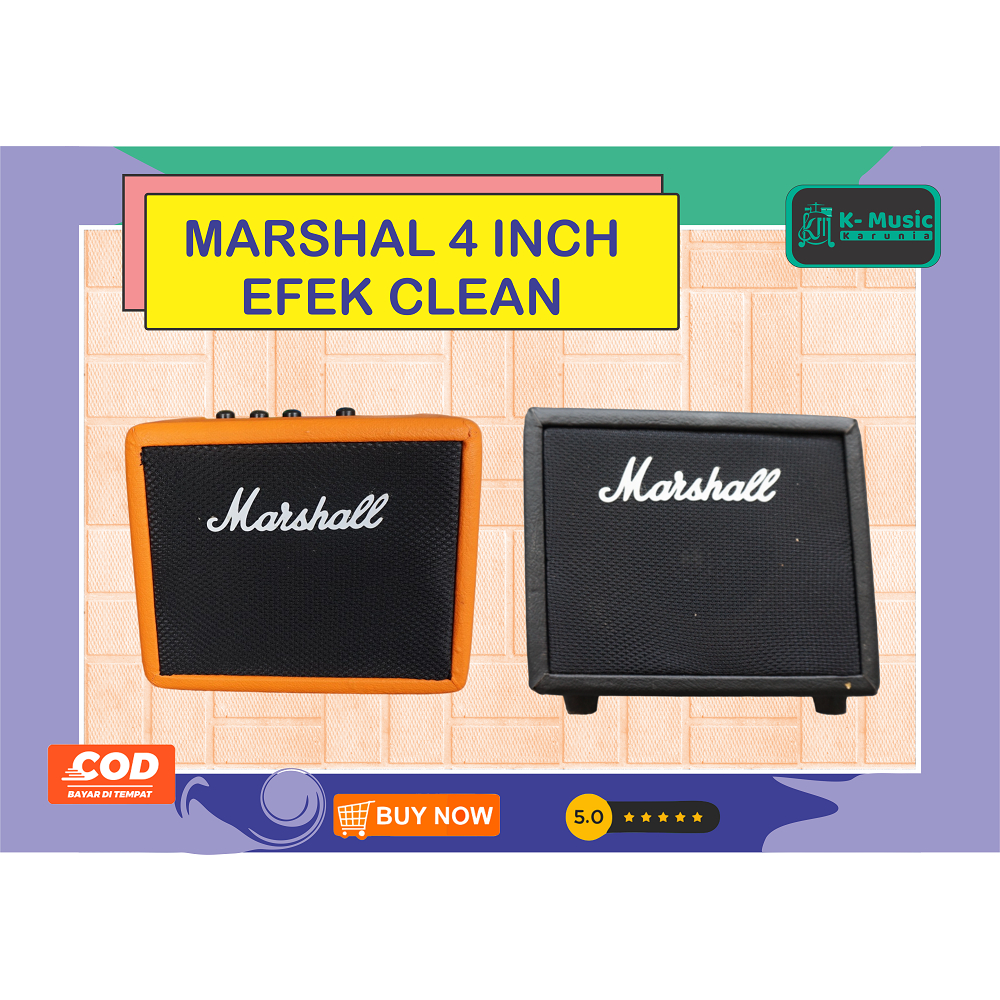 [hrg*offline* lbh murah] Amply Marshal Efek clean distorsi 4 Inch Bass Gitar