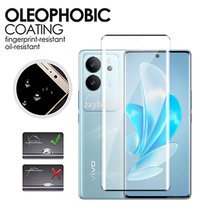 Pelindung Layar Tempered Glass Kompatibel Untuk Vivo V29 5G Vivo V29e Paket 2 in 1