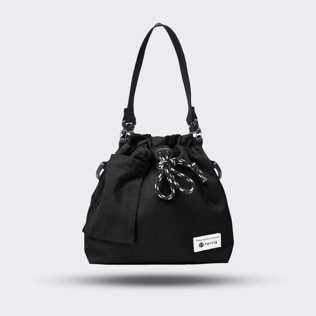 Fertig - Envy Black - Tas 2 In 1 Slingbag Clutch bag - Dumpling Bag Wanita Kanvas - Tas Wanita