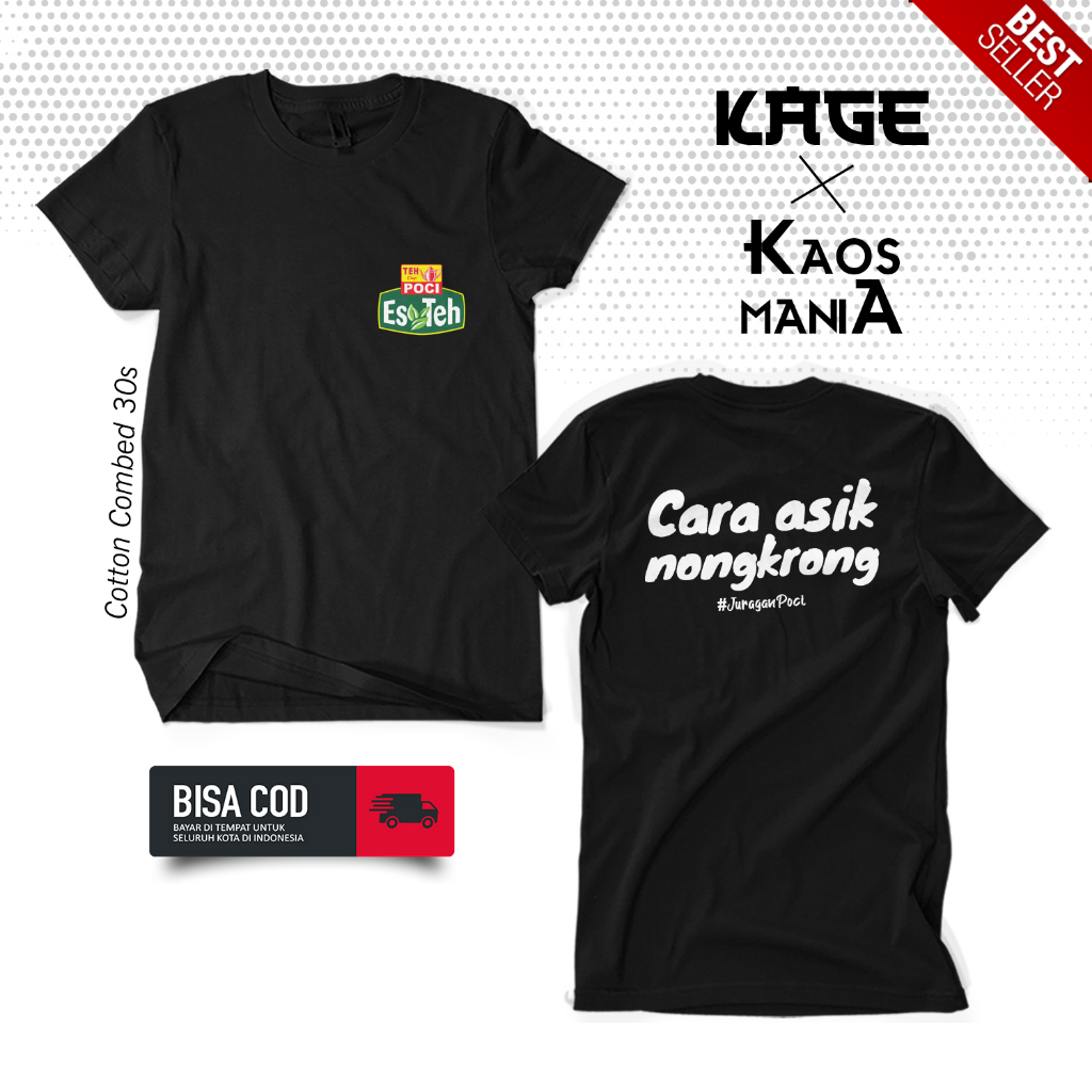 Kaos Atasan JURAGAN ES TEH POCI - Kaos Gambar Es Teh BERGAYA STORE