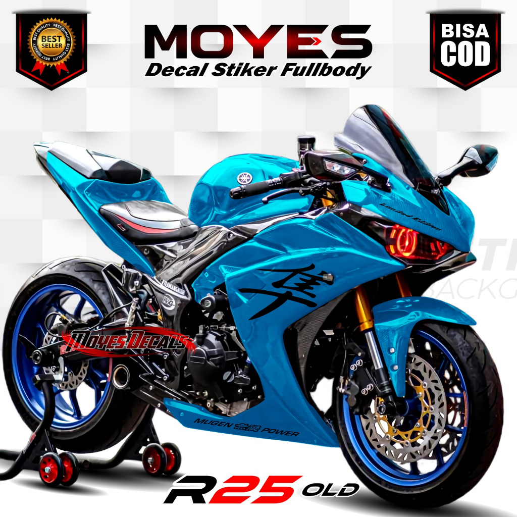 Decal R25 Full Body Decal Yamaha R25 Old Stiker R25 Full Body Stiker Yamaha R25 Striping R25 MOTIF P