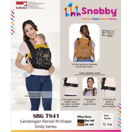 SNOBBY GENDONGAN RANSEL EMILY SERIES SBG7841 / SNOBBY GENDONGAN BAYI / GENDONGAN RANSEL SNOBBY