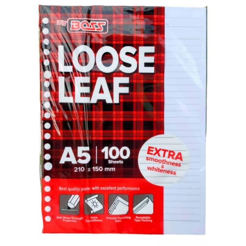 

loose leaf A5 dan B5 isi 100 lembar