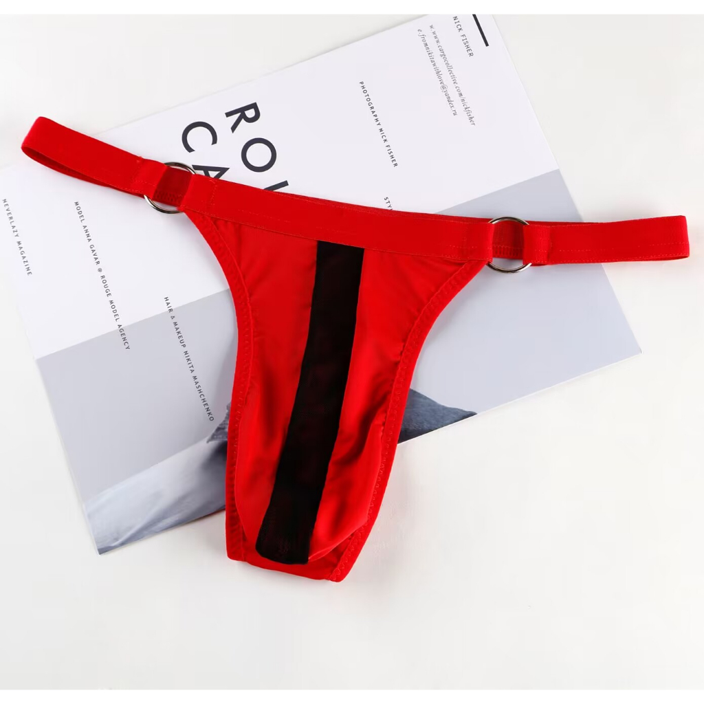 Dezenna Celana Dalam Pria Sexy Low Waist G String Brief Transparan 5Y057