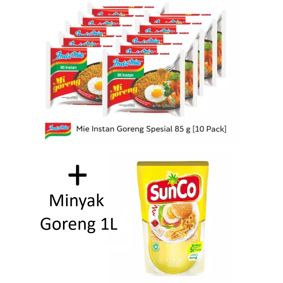 

Paket Indomie 10 pcs + minyak 1 L