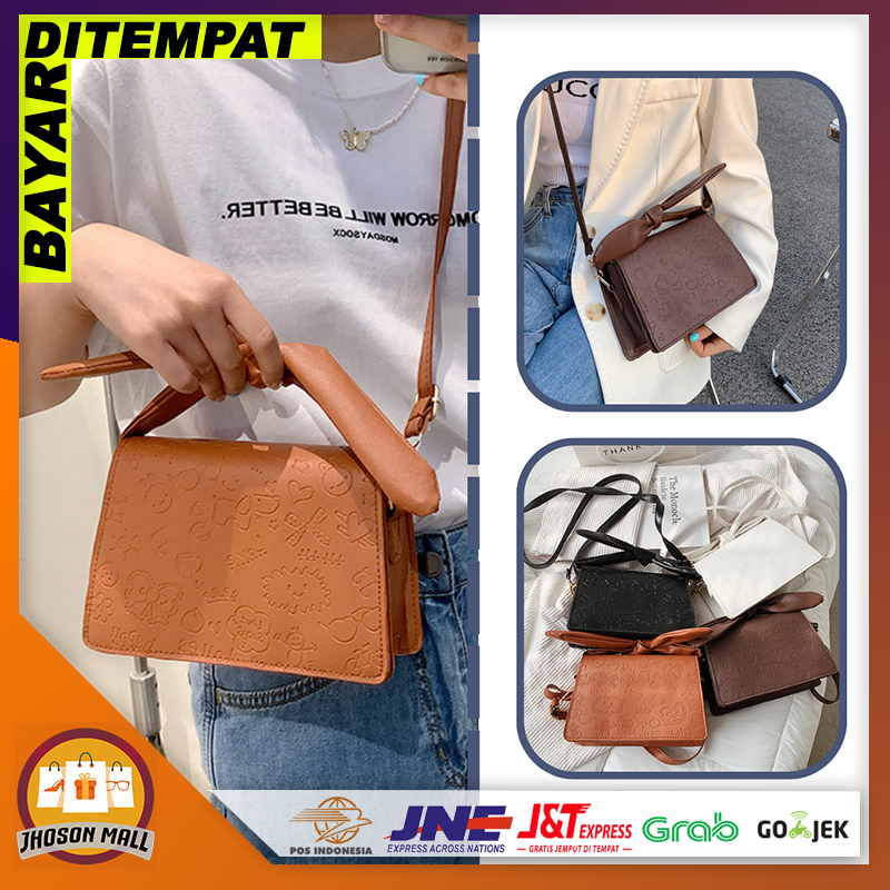 JM Tas Selempang Wanita Kekinian Tas Cewek Motif Lucu Aesthetic Tas OOTD Tas Jalan Cewek Simpel T217