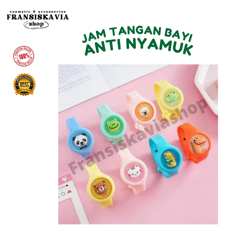 JAM TANGAN BAYI CLIP ANTI NYAMUK LED GESPER