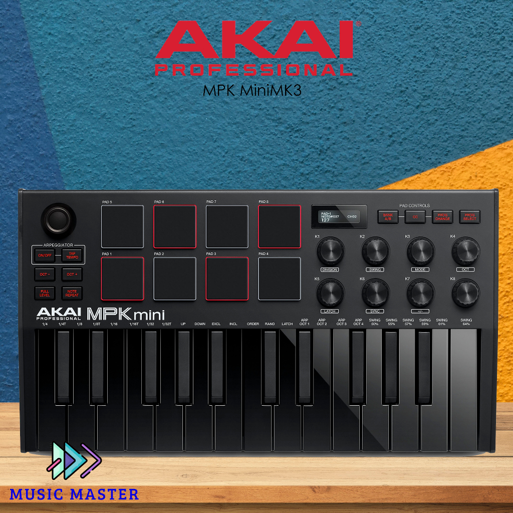 Midi Controller Akai MPK Mini MK3 Limited Edition Black 25-Key Keyboard Controller Original Warna Hi