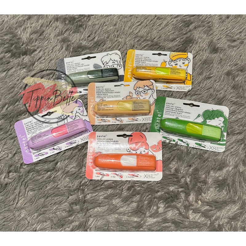 Pastel Inhaler Fruity Series Vanilla/ Mixed Berry/ Orange/ Mango/ Lemongras/ TripleGreen ori Thailan