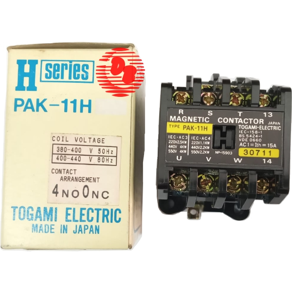 Togami Contactor PAK-11H 380V, Togami Kontaktor PAK-11H 380V