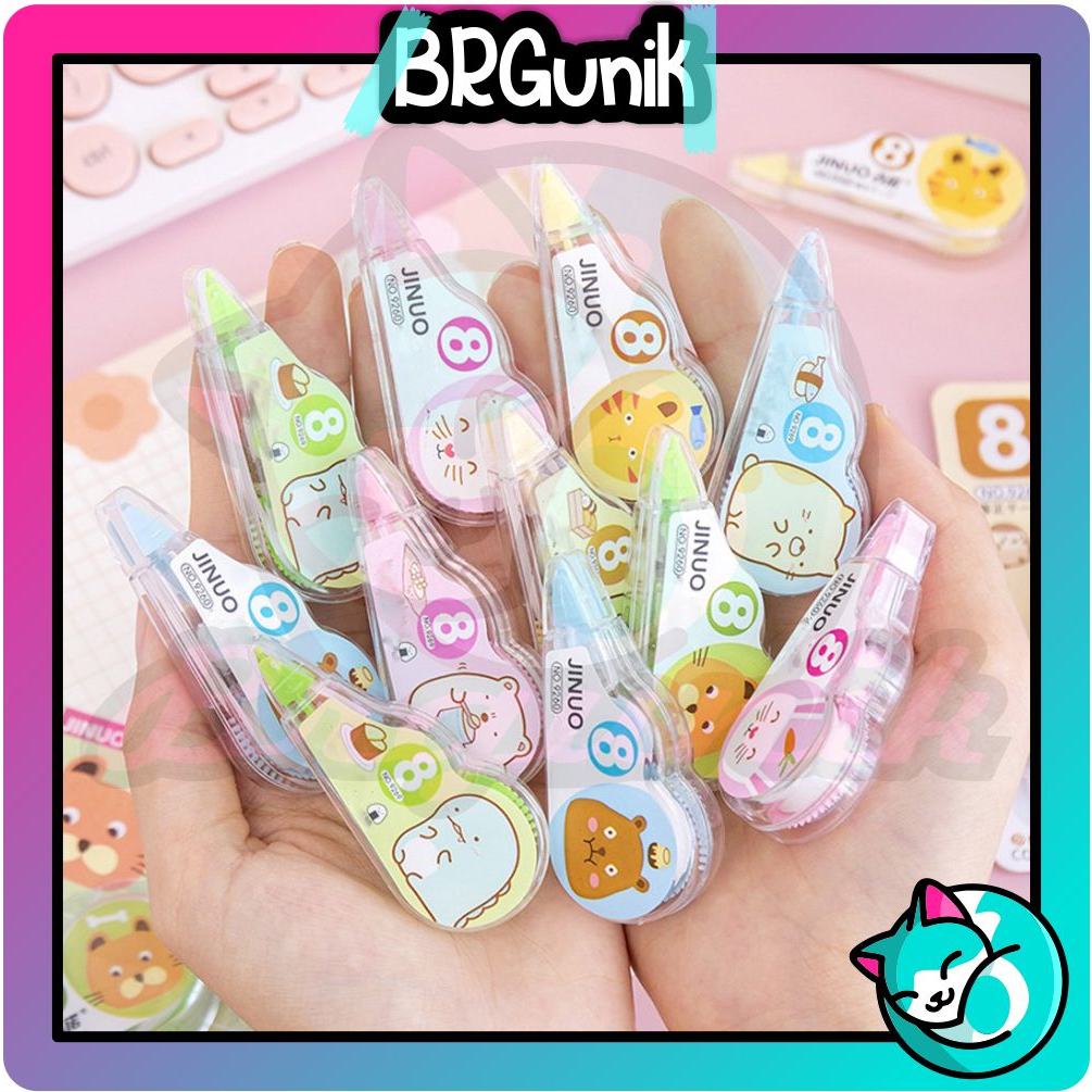 

BRGUNIK Correction Tape Students Stationary School Supplies 8M Multiple Color Tipe-x Karakter Lucu Penghapus PenaTip-ex Kertas Mini S087