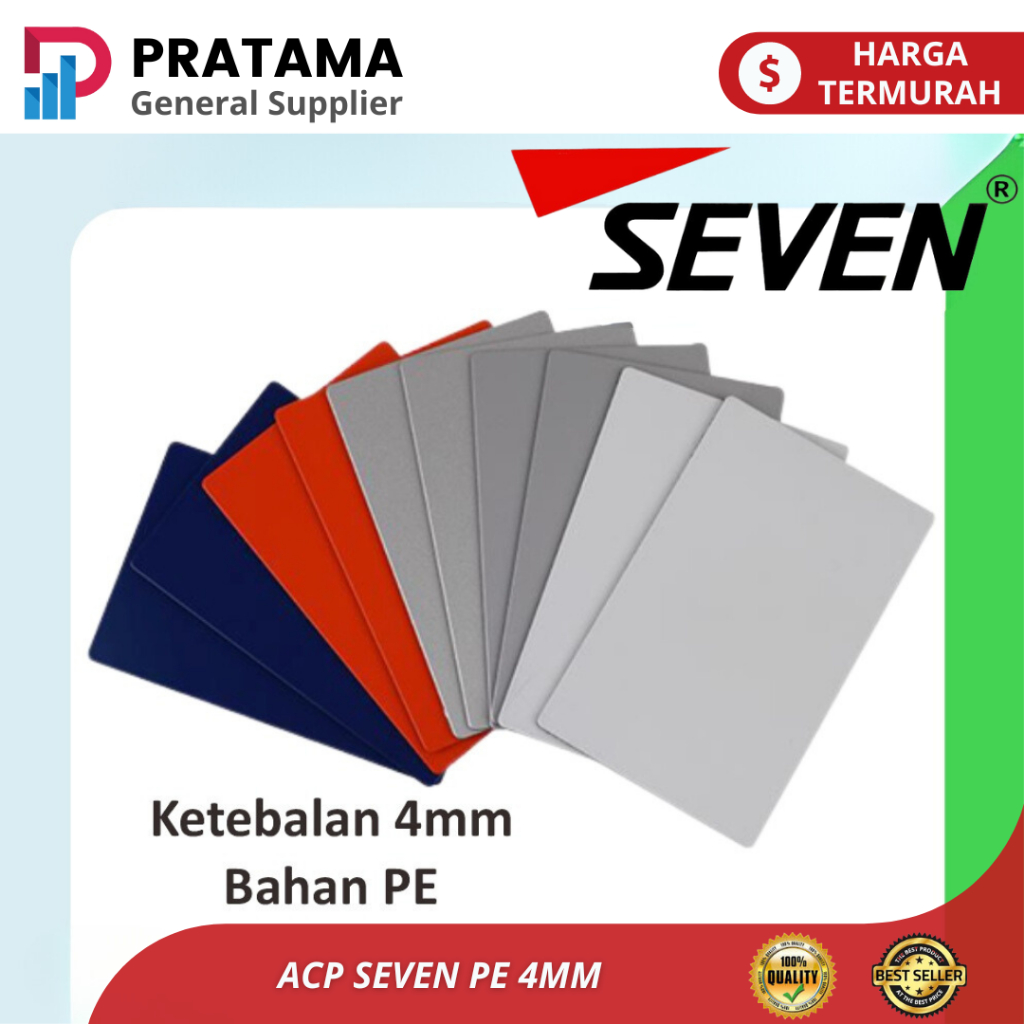 PANEL /PAPAN alumunium SEVEN ACP PE 4 MM METALLIC ALLOY 1100