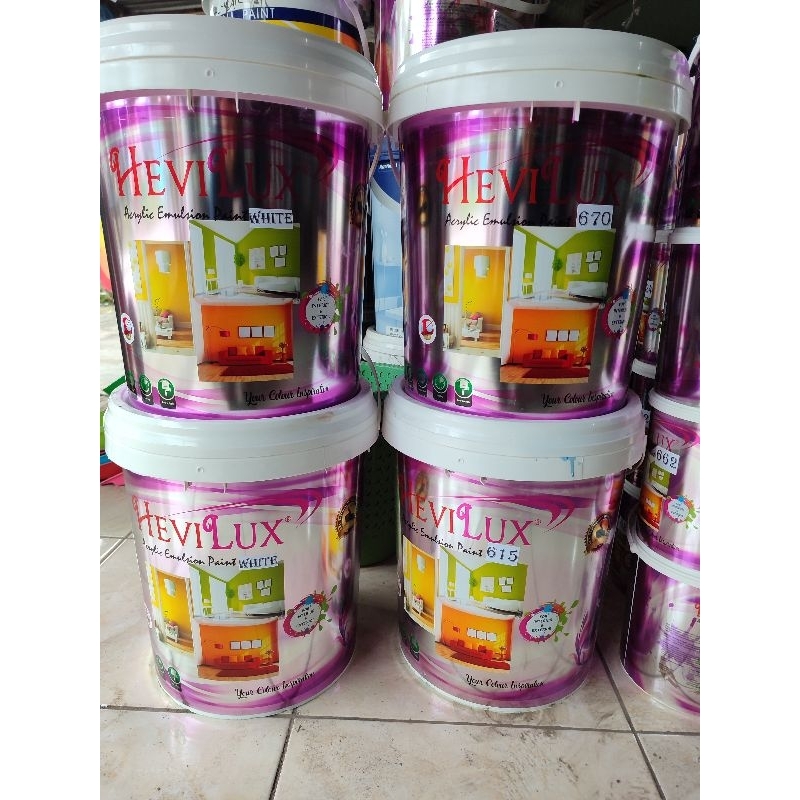 CAT TEMBOK HEVILUX PAIL ±25KG / CAT RUMAH LUAR & DALAM ETALASE #1