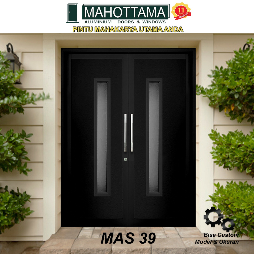 MAHOTTAMA - Pintu Rumah Utama Kamar Mandi  / Tidur Minimalis Aluminium 174 x 215 cm Utama 1 Set Kunc