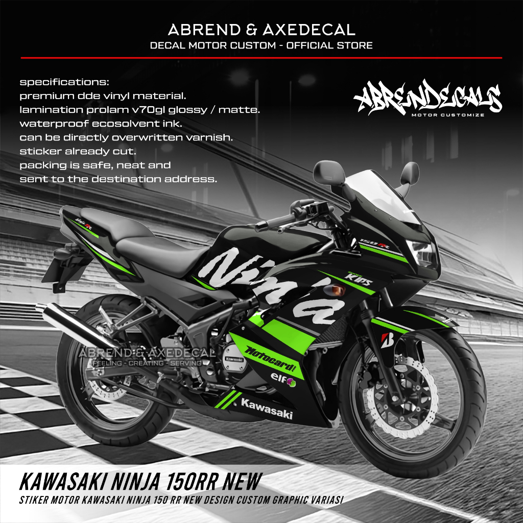 STRIPING NINJA RR NEW GRAFIS VARIASI / STIKER MOTOR KAWASAKI NINJA 150 RR NEW