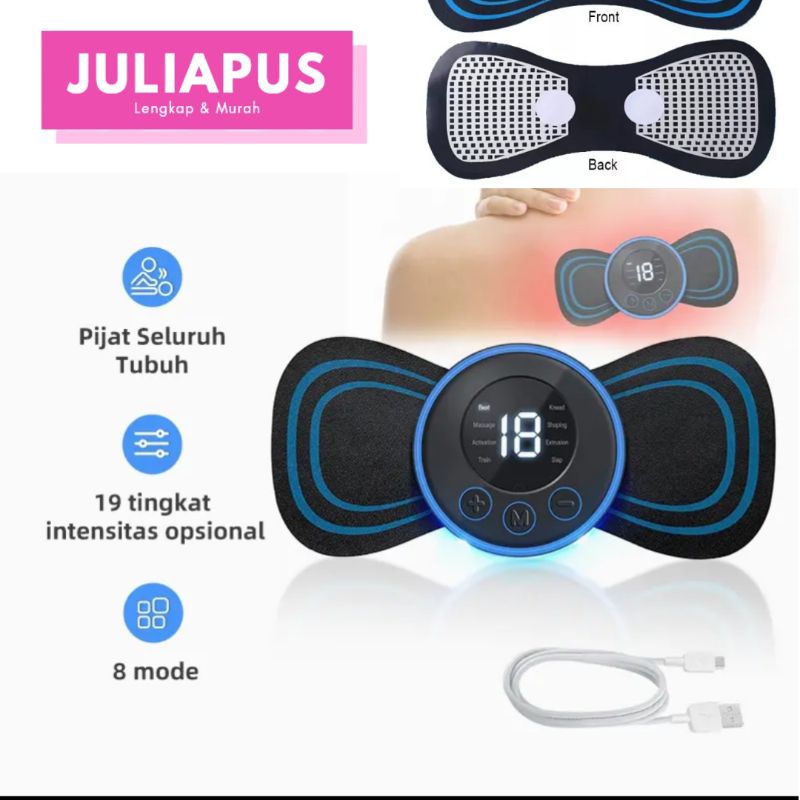 Alat Pijat Terapi Elektrik EMS MINI MASSAGER PADS