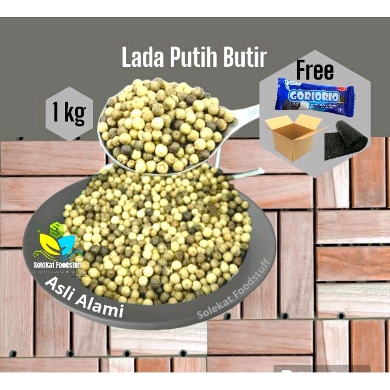 [asli Alami] Lada Putih Butir 1kg  Merica Putih Butir 1 Kg Lada Butir Merica Butir Lada Putih Alami