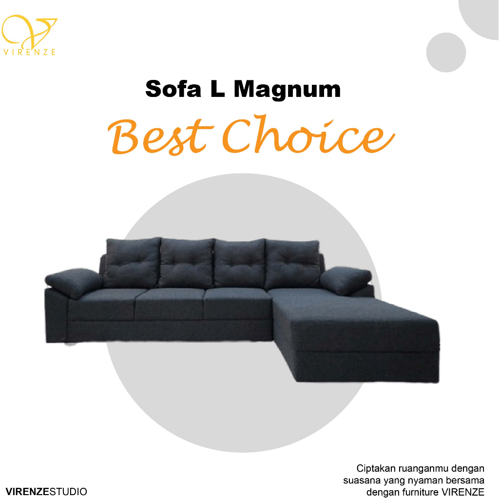 Sofa L Minimalis Magnum  Jateng Semarang Salatiga Solo Boyolali Sragen Ngawi Wonogiri Magetan Madiun